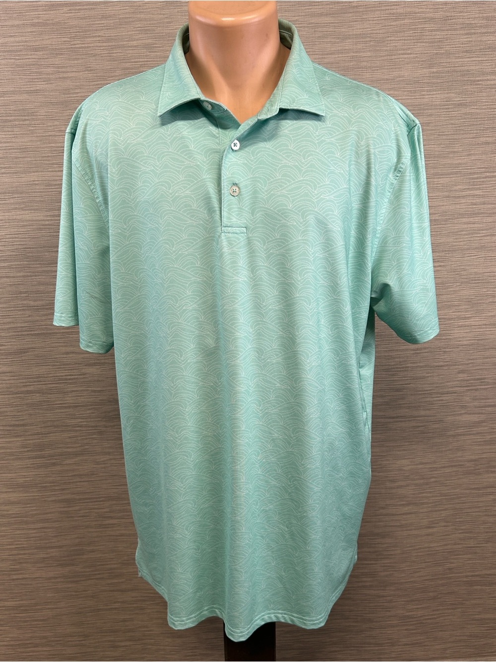 Men's Southern Tide Mint Green Polo Shirt - Lightweight Short Sleeve XL